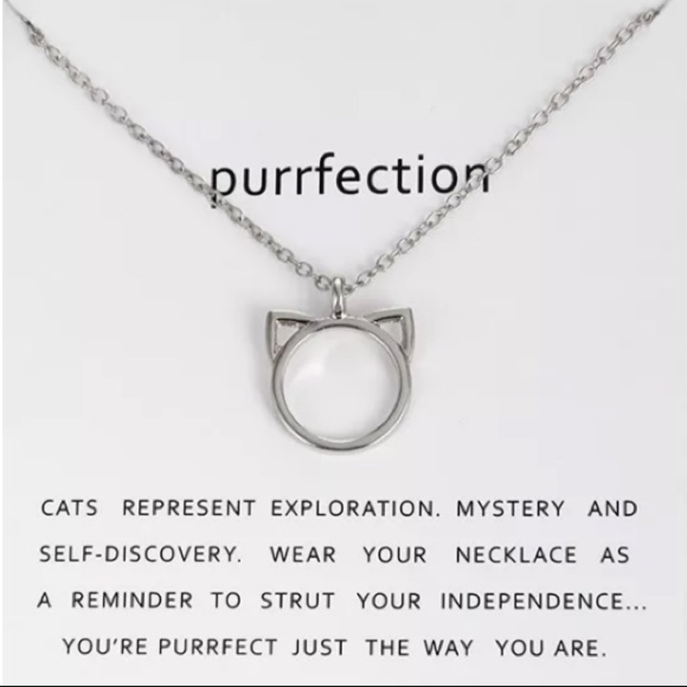 5/$30 Gold or silver cat necklace